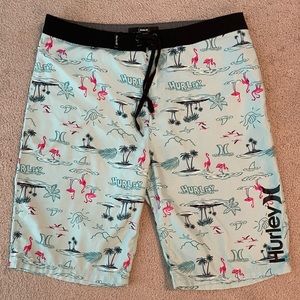 Hurley Swim Board Shorts - USED Boy size 20 Waist 30”